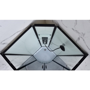 Cabina dus de colt, Cadita Semicirculara, 80x80cm, Inaltime 210 cm, Cu Hidromasaj - Img 7