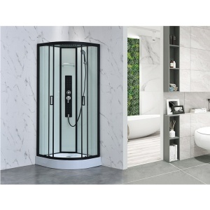 Cabina dus de colt, Cadita Semicirculara, 90x90cm, Inaltime 210 cm, Cu Hidromasaj - Img 6