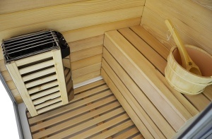 Cabina multifunctionala sauna uscata, sauna cu aburi si cabina de dus, montaj stanga alba 180 x 110 x 223 cm - Img 6