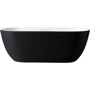 Cada De Baie De Sine Statatoare 170x75x60cm , Cu Strat Abraziv , Culoare Negru/Alb
