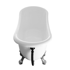 Cada de Baie de Sine Statatoare 170x75x75cm, Design Modern, Culoare Alb - Img 3