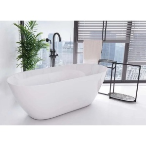 Cada De Baie Free-standing Besco Moya 160x68cm Culoare Alb Lucios - Img 2