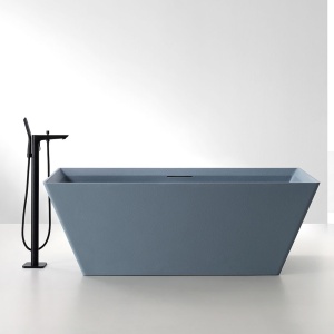 Cada De Baie Freestandig, Design Modern 170x75x60cm, Strat Abraziv , Culoare Blue Grey - Img 5
