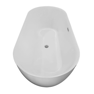 Cada de baie Freestanding 150x75x58cm, Design Modern, Culoare Alb - Img 2