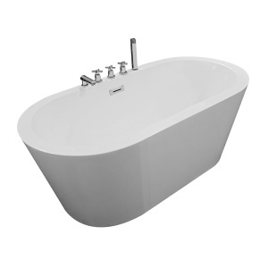 Cada de baie freestanding cu baterie crom 148X75X58cm