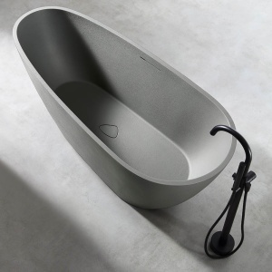 Cada De Baie Freestanding, Design Modern 170x75x60cm, Strat Abraziv , Culoare Grey - Img 4