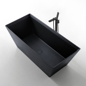 Cada De Baie Freestanding, Design Modern170x75x60cm, Strat Abraziv ,Culoare Negru - Img 2
