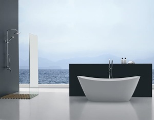 Cada De Baie PRO SONET 180, Free-Standing, Design Modern, Alba - Img 3