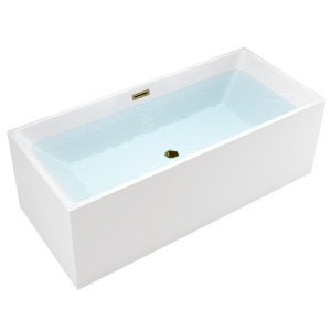 Cada de baie Santa 507A 150x75cm , Culoare Alb , Deversor Auriu - Img 1