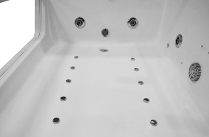 Cada de baie spa cu hidromasaj pentru 2 persoane 176X121X61CM alba - Img 6