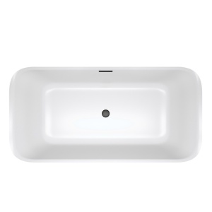 Cada de baie Viana 511A 150x75cm, Culoare Alb, Deversor Negru - Img 8