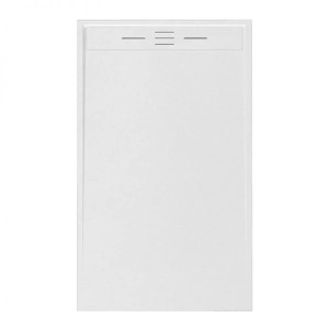 Cadita de dus dreptunghiulara Deco 150x80cm , Culoarea Alb/Piatra - Img 1