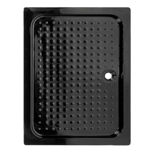 Cadita de dus dreptunghiulara inalta antialunecare SXLO4B 110 x 90 cm neagra