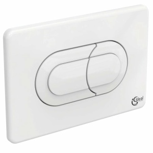 Clapeta de actionare dubla comanda Ideal Standard Solea P1 alb actionare pneumatica - Img 1