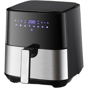 Friteuza cu Aer Cald, Fara Ulei, SeveShop® Air Fryer, Capacitate 5.5L, Ecran Tactil Digital, 8 Programe Presetate, Timer 60 Minute, Functie de Mentinere a Temperaturii, Oprire Automata, Putere 1400W, Negru