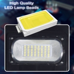 Lampa Solara de Exterior SeveShop cu Telecomanda, Senzor de Miscare, IP65, Rezistenta la Apa, 9000lm, Acumulator Lithium de 15000mAh, Panou Solar Monocristalin 6V/13W, Iluminare Stradala Puternica, 60W, Ideala pentru Parcuri, Strazi si Gradini, Alb - Img 5