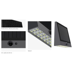 Lampa Solara LED Portabila de Exterior, Neosimply Camping, 1000 lumeni, Unghi 120grade, 4 Moduri de utilizare, cu senzor de miscare si de luminozitate, Black - Img 3