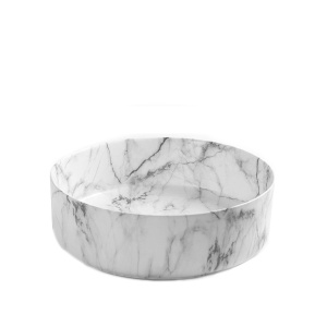 Lavoar De Blat PRO VERONA, Dimensiuni 36 X 36 X 12 Cm, Forma Rotunda, Ceramica Sanitara, Gri - Img 4