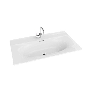 Lavoar dreptunghiular pentru mobilier Spectrum Carolina 80 cm alb - Img 1