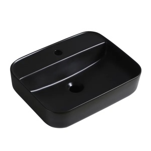 Lavoar pe blat Fluminia Juno negru 65 cm - Img 1