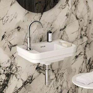 Lavoar suspendat Ideal Standard Atelier Calla alb lucios 50 cm cu orificiu baterie stanga - Img 6