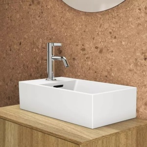 Lavoar suspendat Ideal Standard Atelier Extra alb mat 45 cm cu orificiu baterie si preaplin stanga - Img 7