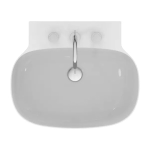 Lavoar suspendat Ideal Standard Atelier Linda-X 60 cm alb lucios cu 3 orificii baterie - Img 4
