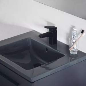 Lavoar suspendat Ideal Standard i.life B gri lucios 61 cm cu orificiu baterie si preaplin - Img 8