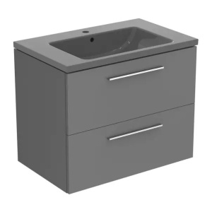 Lavoar suspendat Ideal Standard i.life B gri lucios 81 cm cu orificiu baterie si preaplin - Img 7