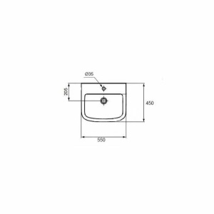 Lavoar suspendat Ideal Standard Tempo 55 cm - Img 6