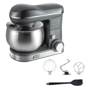 Mixer cu bol AIRNOVA® VitaBlend BLD-10, 1200W, Bol inox 5L, 3 Accesorii, 6 Viteze, Negru/Inox - Img 2