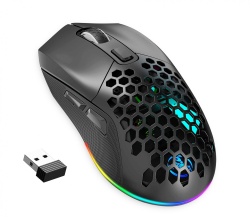 Mouse Wireless Profesional pentru Home & Office ODISSEY LIFE®, 4800 Dpi, Reincarcabil, Iluminare RGB, Dual Mode BT 5.1 si wireless, Dual magnetic cover,