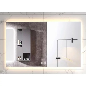 Oglinda dreptunghiulara Fluminia Miro 120 cm cu iluminare LED si dezaburire, 3 culori