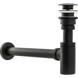 Pachet lavoar pe blat Rea Cleo alb 61 cm, baterie lavoar Ideal Standard Ceraline negru si ventil lavoar Click-Clack negru - Img 9