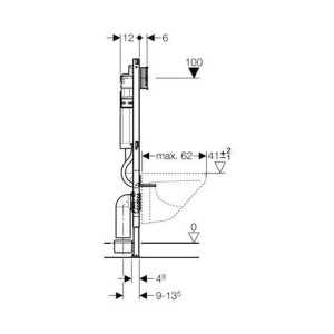 Rezervor incastrat Geberit Duofix Sigma, cu set fixare si clapeta , Sigma20 negru easy-to clean - Img 5