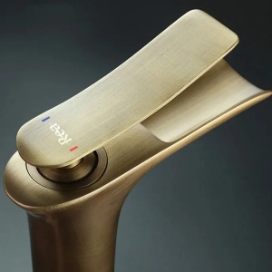 Robinet pentru lavoar Rea Laguna antique Brush Gold high - Img 2