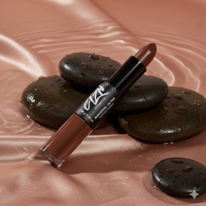Ruj si creion de buze CTZN, Nudiversal Lip Duo, rezistent la apa, cu unt de mango salbatic, Sarajevo - Img 3