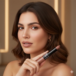 Ruj si creion de buze CTZN, Nudiversal Lip Duo, rezistent la apa, cu unt de mango salbatic, Istanbul - Img 3
