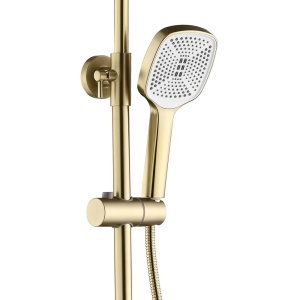 Set de dus , Design Modern REA STORM , Culoare Brush Gold - Img 3