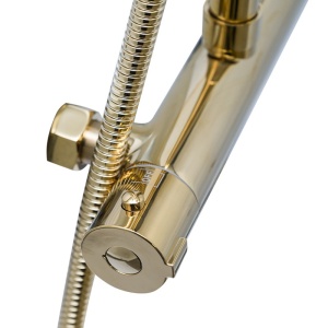 Set De Dus T151C Model Modern cu Termostat si Efect De Ploaie, Culoare Gold - Img 8