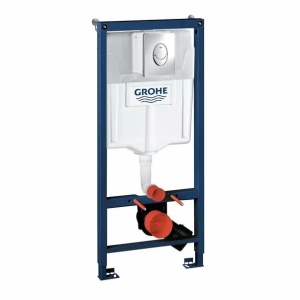 Set rezervor incastrat Grohe Rapid SL pentru vas wc cu clapeta cromata Skate Air - Img 1