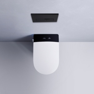 Set vas WC Smart ,cu functie bideu, Buton Negru, cadru inclus - Img 5