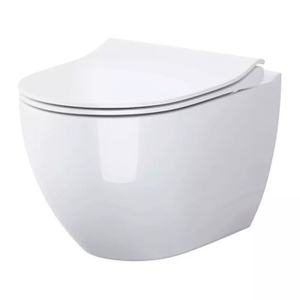 Set vas WC suspendat PRO CERSANIT ZEN 246 cu capac slim, softclose, alb - Img 3