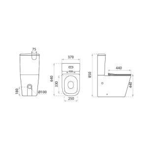 Set WC monobloc rimless protect cu capac si rezervor Spectrum Terra alb - Img 4