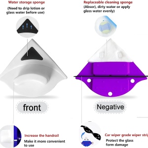 Stergator Geam Magnetic, SeveShop®, Aparat Spalat Geamuri, Pentru Geamuri Termopan 18-30 mm, Racleta Geamuri Duble Cu Sistem Magnetic Puternic, Curata Ambele Fete Simultan, Stergator Geam Cu Maner Ergonomic, Snur Siguranta, Mov - Img 8