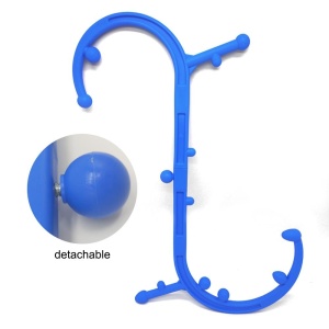 Aparat de Masaj SeveShop pentru Spate si Gat, Instrument de Automasaj pentru Terapia Punctului de Declansare, Masaj pentru Spate Inferior, Umeri si Eliberare Miofasciala, Masaj Muscular Profund, Unghi si Presiune Autoreglăbile, Albastru