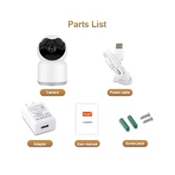 Baby Monitor SeveShop, Wireless, FullHD 1080p, Rotire 360°, Monitorizare Video / Audio Bebelusi, Vedere Nocturna Infrarosu, Senzor si Alarma Miscare, Auto Tracking, Sunet Bidirectional, Adaptor, Cablu USB, HigroTermometru inclus, Alb - Img 6
