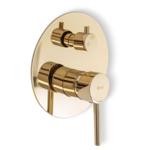 Baterie Dus REA LUNGO L. GOLD PLUS, Montaj Pe Perete, 2 Functii de Curgere, Finisaj Gold - Img 6