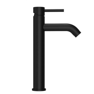 Baterie lavoar PRO COSTA HIGH BLACK, Montaj pe blat, inaltime 28 cm, finisaj Negru Mat