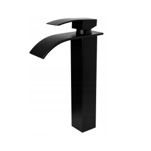 Baterie Lavoar PRO Dora Black, Montaj Pe Blat, Capat Fix, Inaltime 30.5 Cm, Finisaj Negru Mat - Img 5